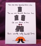 Valentines Card with bins on